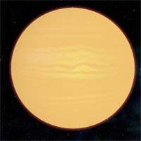 Решель - большая планета класса "горячий юпитер", газовый гигант, делающий оборот вокруг звезды Сатент за четыре с половиной дня.