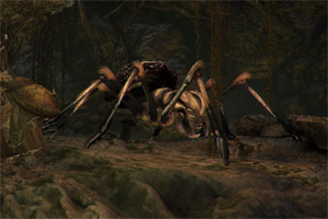 С виду страшный, не сложнее муравья, на самом деле за счет своей скорости. Враг может неожиданно напасть и своей внезапностью, гигантский паук может нанести весомые повреждения.
